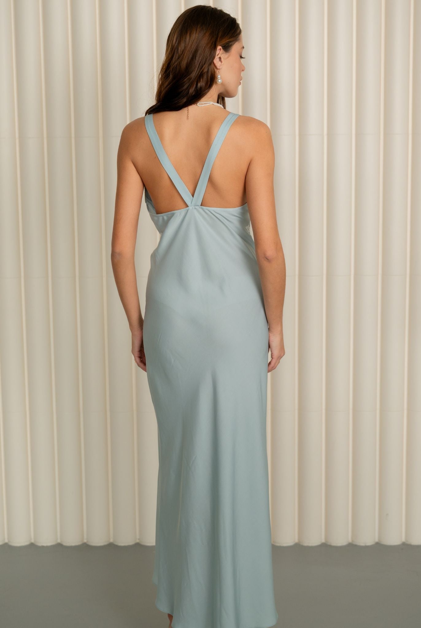 Kafemme light blue nightdress – back view