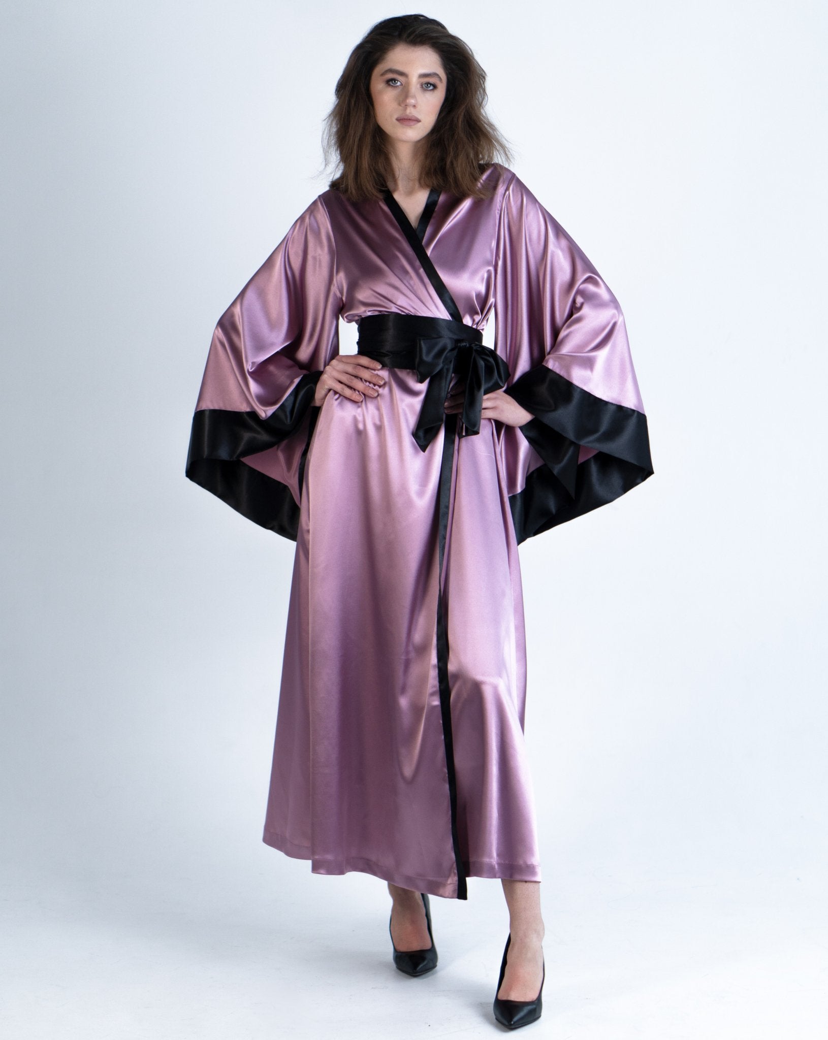 Robe and Nightgown Set, Kimono robe