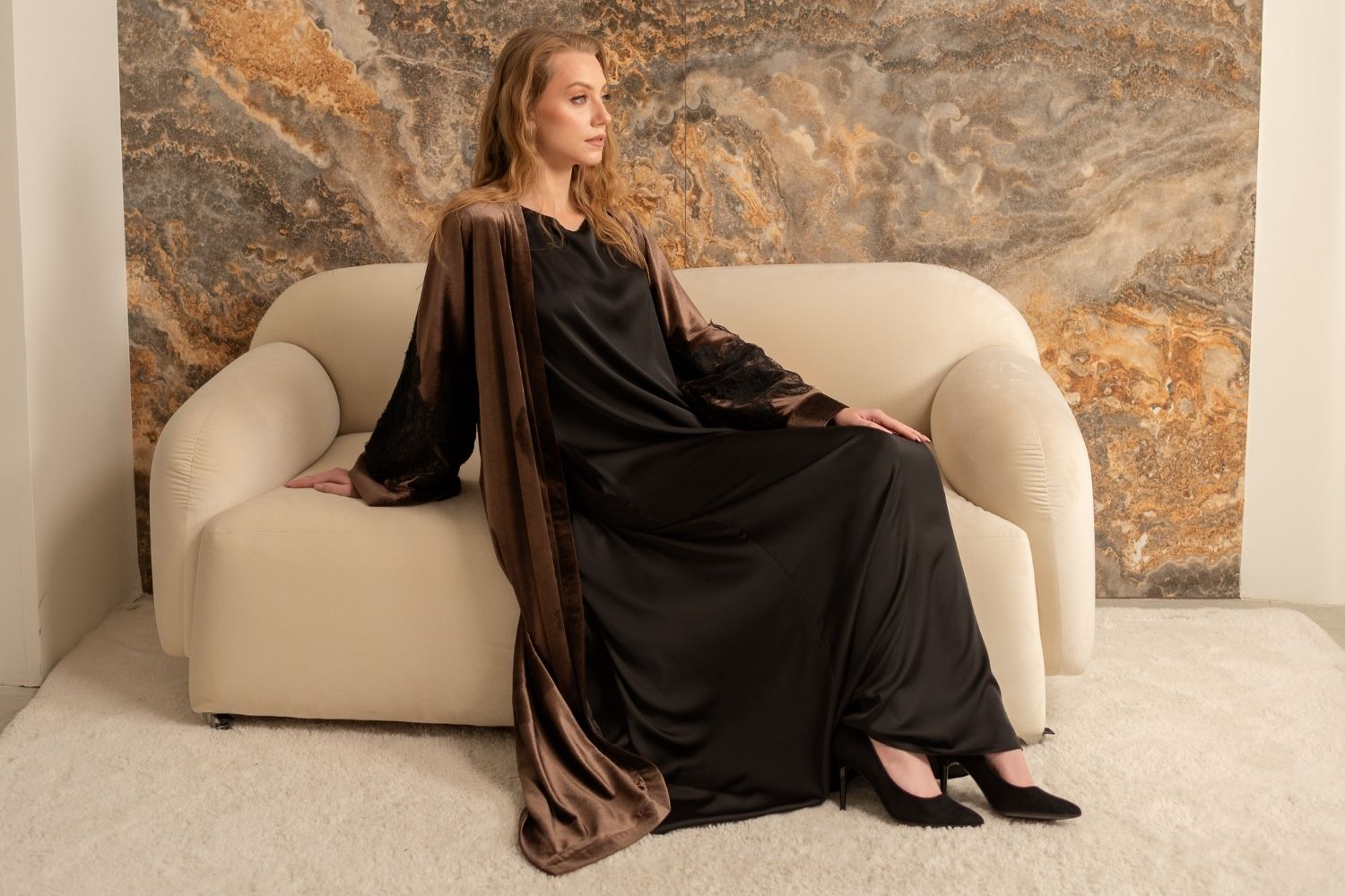 Girl sitting on the couch