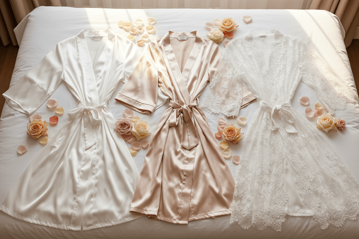 Silk, Satin or Lace Bridal Robe: Which Should You Choose? - KÂfemme
