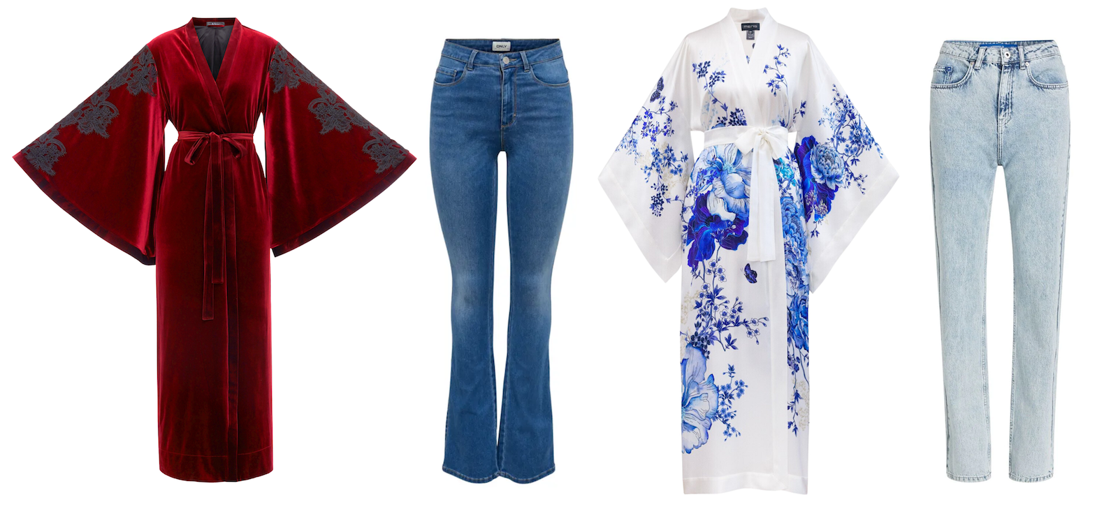 How  To Wear A kimono With Jeans