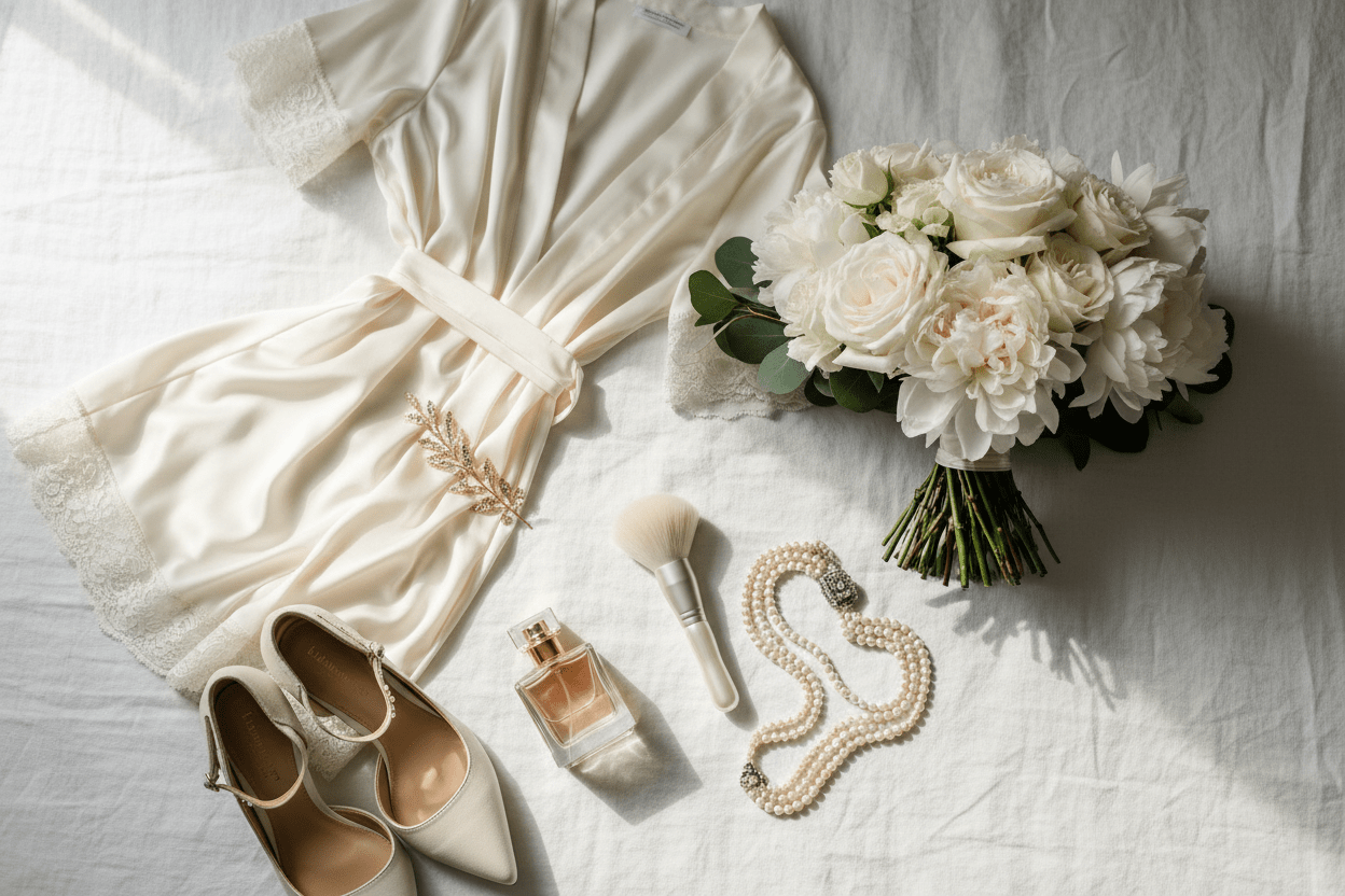Wedding Morning Checklist for the Bride: From Robe to Final Touches - KÂfemme