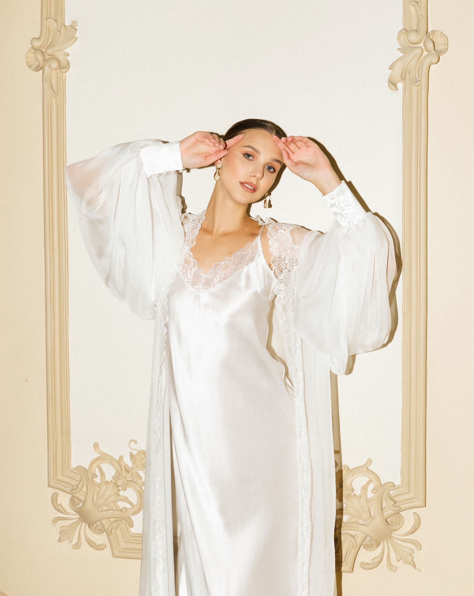 Bridal Silk Robe and Nightgown Set - KÂfemme