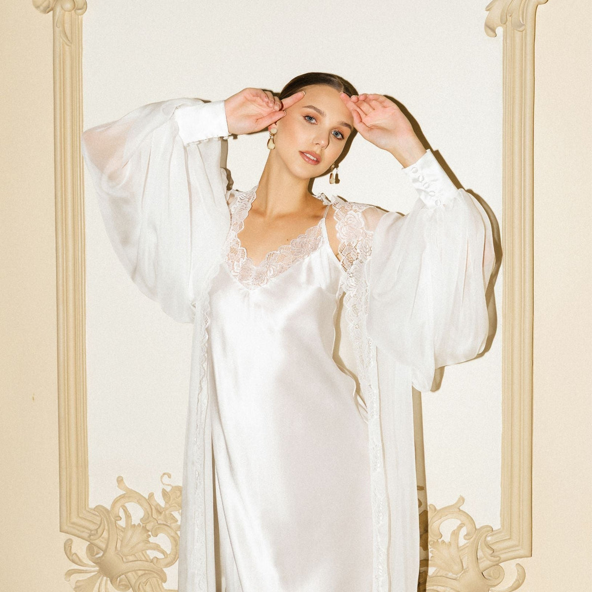 Bridal Silk Robe and Nightgown Set Collection - Kafemme – KÂfemme