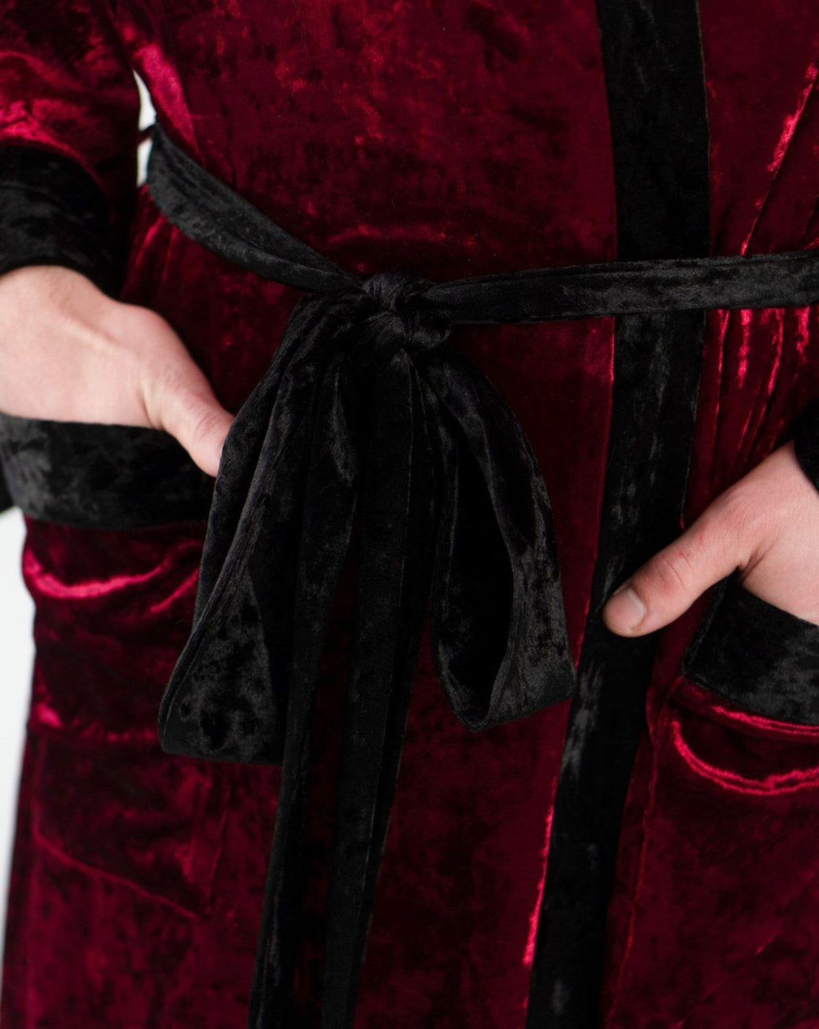 Crushed Velvet Green Kimono Mens