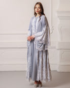 Full view of the Robe and Nightgown Set, combining a floor-length robe with a modest matching gown.