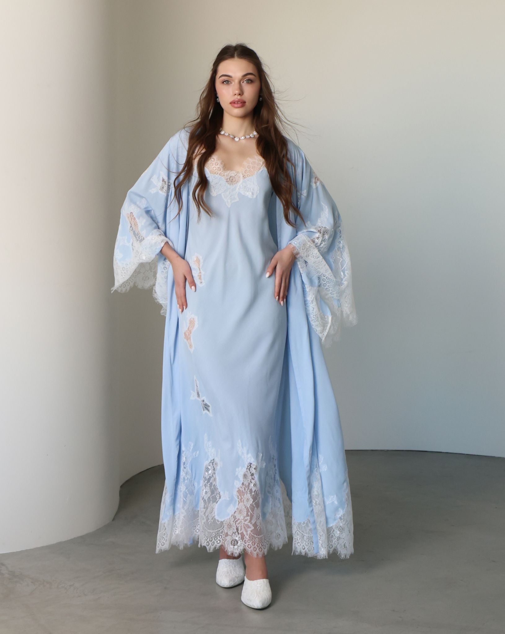 cotton nightie and dressing gown set Robe and Nightgown Set, Cotton Robe, Maternity Robe, Robe Kfemme