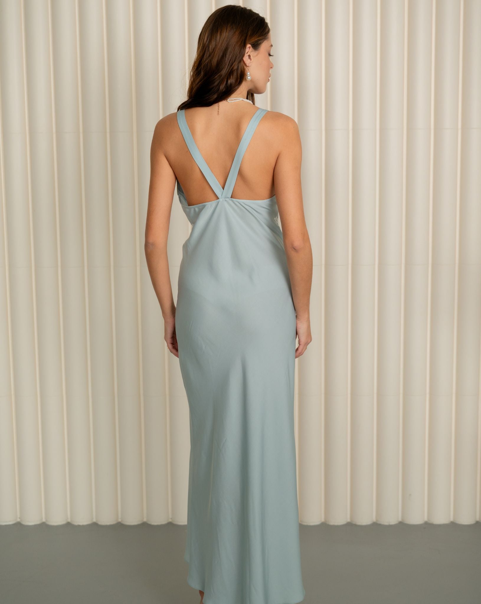 Kafemme light blue nightdress – back view