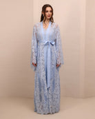 A poised frontal shot of the tied ensemble, showcasing a perfect balance of comfort and understated luxury.