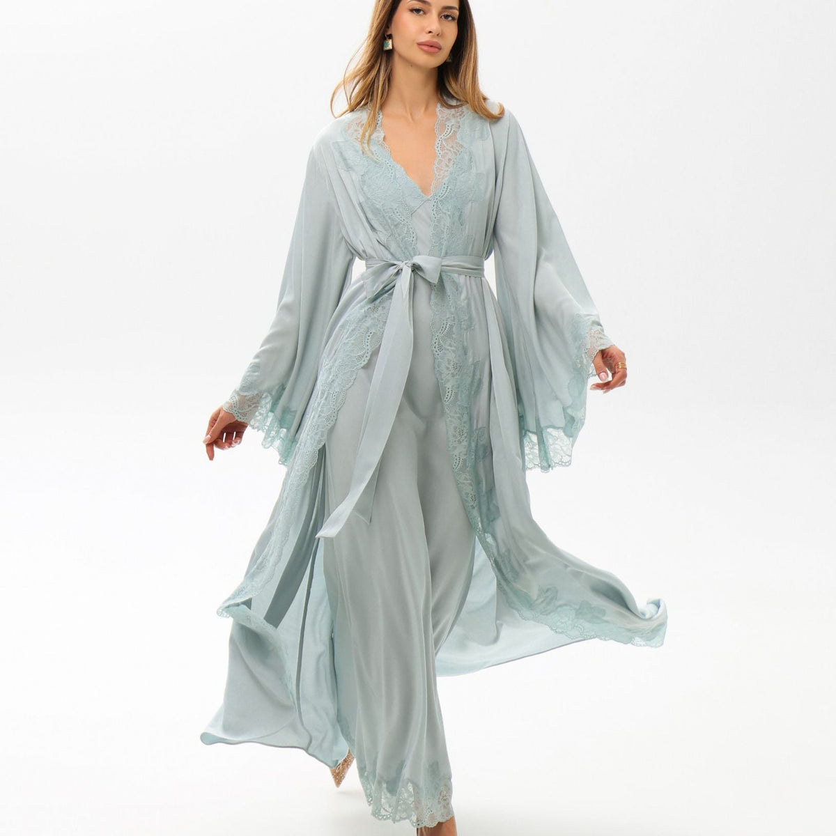 Muted Mint Robe and Nightgown Set – KÂfemme