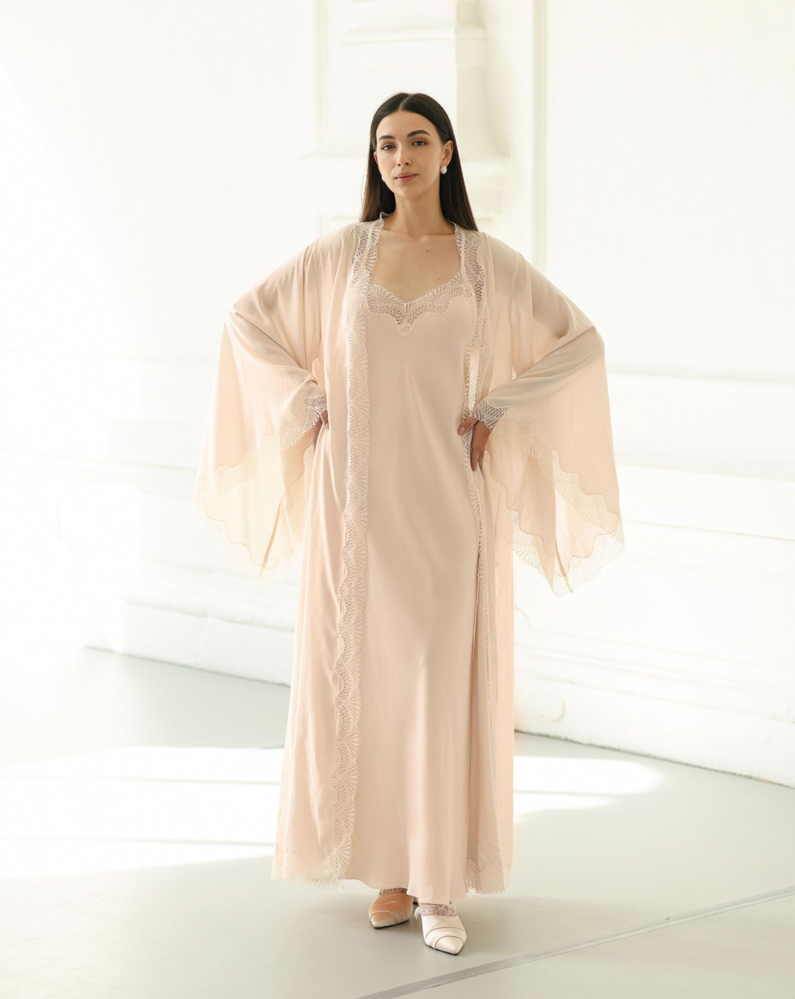 Cotton Robe and Nightgown Set, Robe for Women, Cotton Robe Kfemme Cotton Robe and Nightgown Set, Robe for Women, Cotton Robe Kfemme