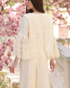 Rear view of the pajama set, showcasing the clean lines and the high-quality texture of the material.