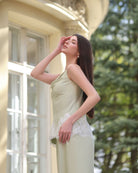 A side perspective of the Pyjamas ensemble from head to hips, illustrating the refined and comfortable fit.
