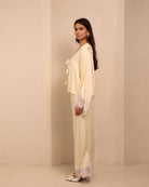A static side view of the Pajama Pants and Top, designed for evenings that slow down and mornings that unfold gently.