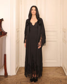 A poised shot of the Robe and Nightgown Set, designed for daily wear with enough room to move freely.