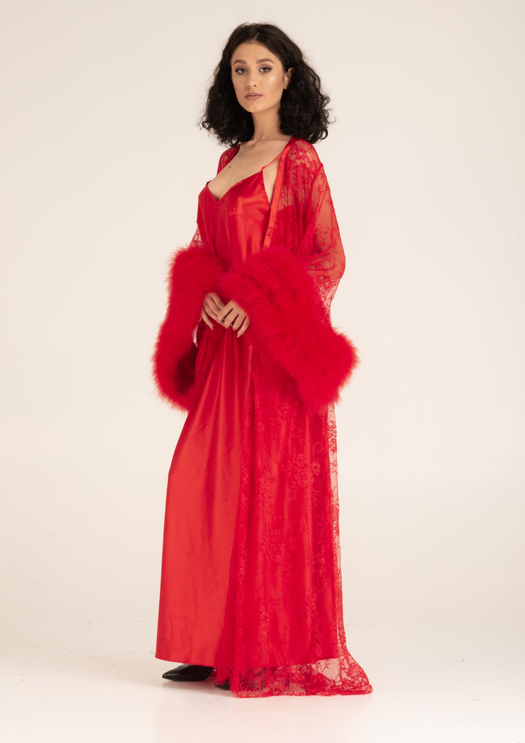 Sophie Robe and Nightgown Set - Red