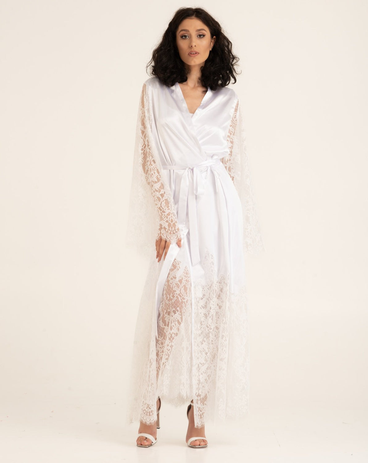 Bridal Silk Robe and Nightgown Set