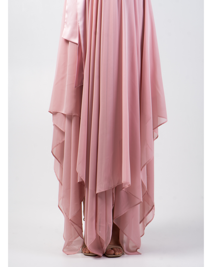 Darlene Asymmetrical Puff Sleeve Dress