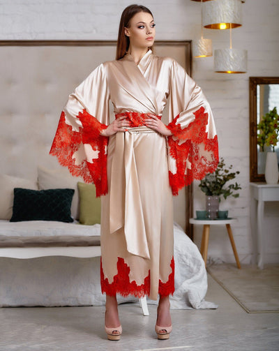 Audra Long Silk Robe