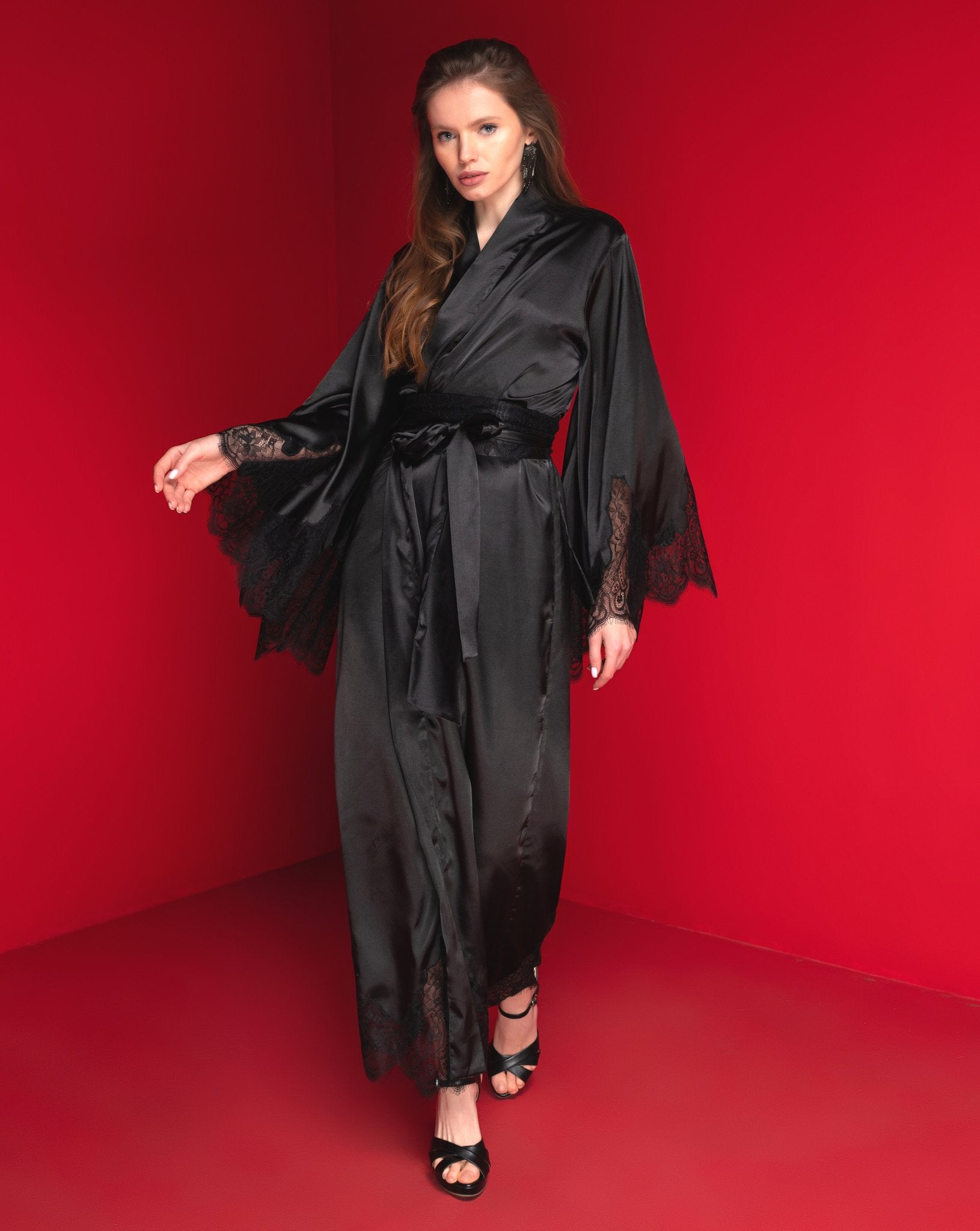 Kimono Robe, Silk Kimono Robes, Satin Robe, Long Kimono Robe – KÂfemme