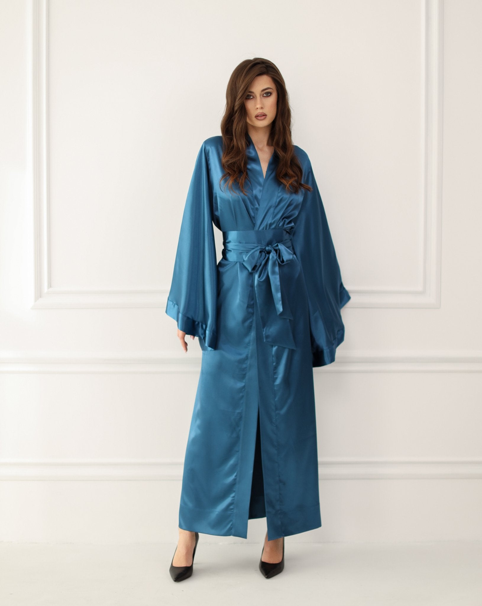 Silk Robe for Women,Silk Long Robe, Kimono Silk Robes,Silk Robe – KÂfemme