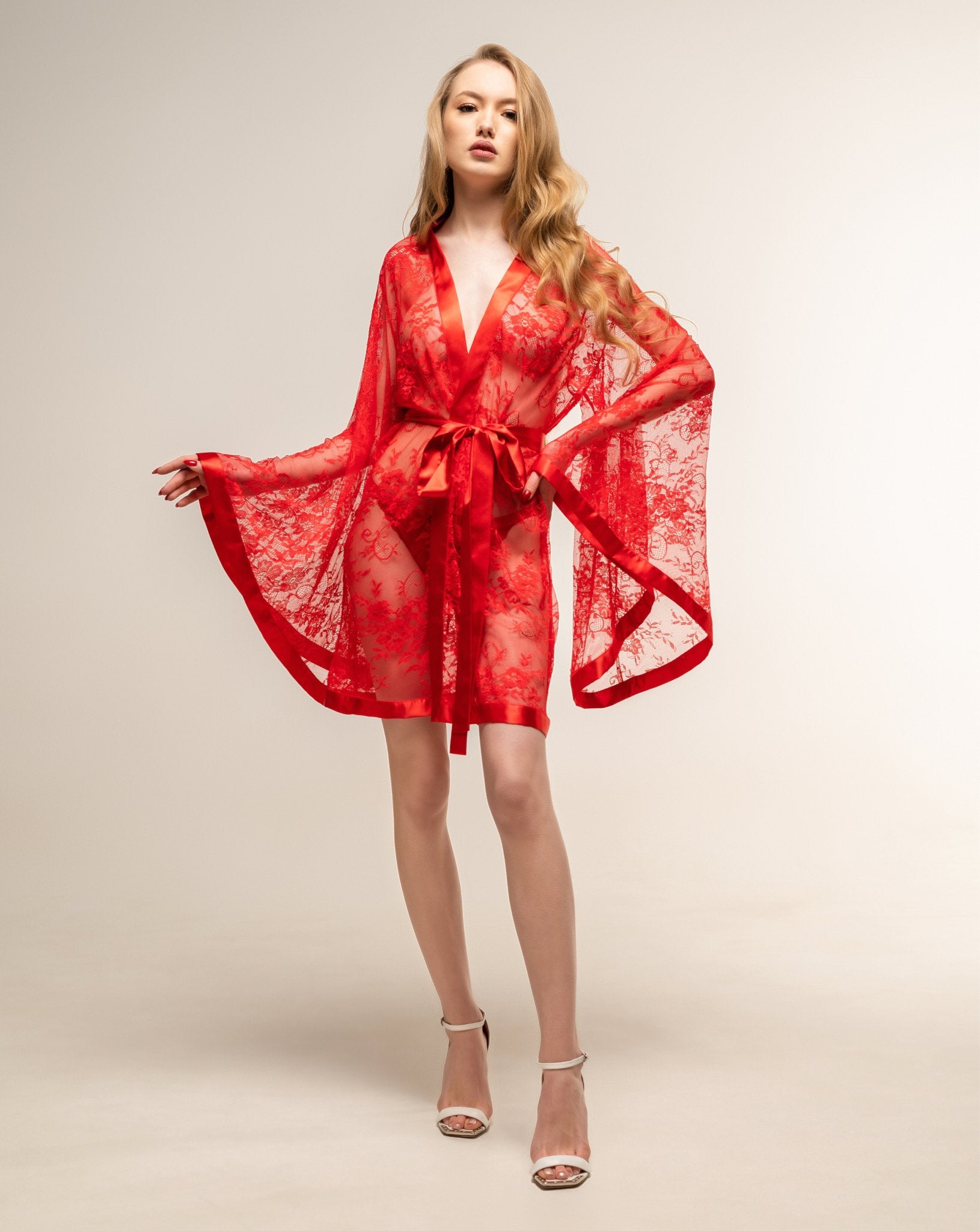 Sheer kimono robe new arrivals