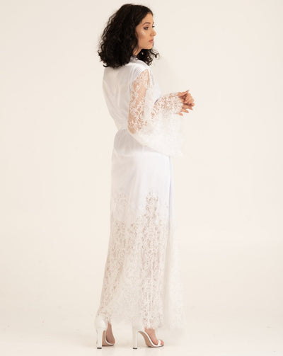 Bridal Silk Robe and Nightgown Set