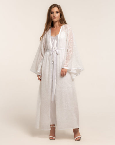 Riviera Bridal Sequin Robe and Nightgown Set